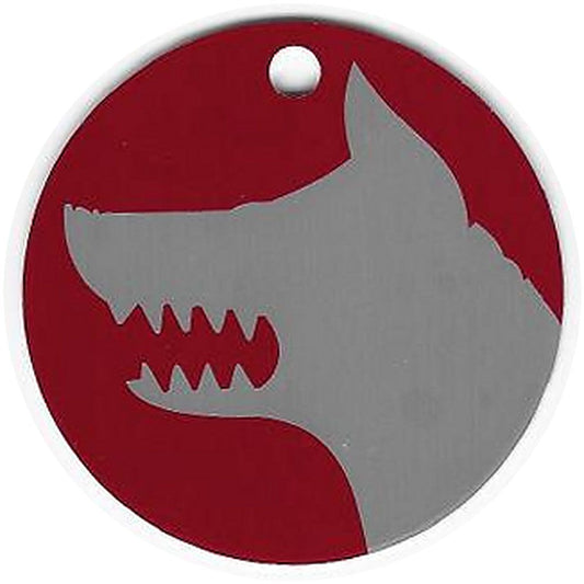 The Original Dangerous Dog Tee — the mark that goes on the chest print, traced from the scanned City of Toronto Dangerous Dog tag